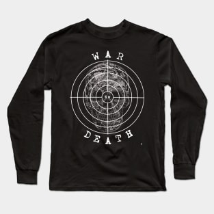 WAR is DEATH, sketch of skull and target Long Sleeve T-Shirt